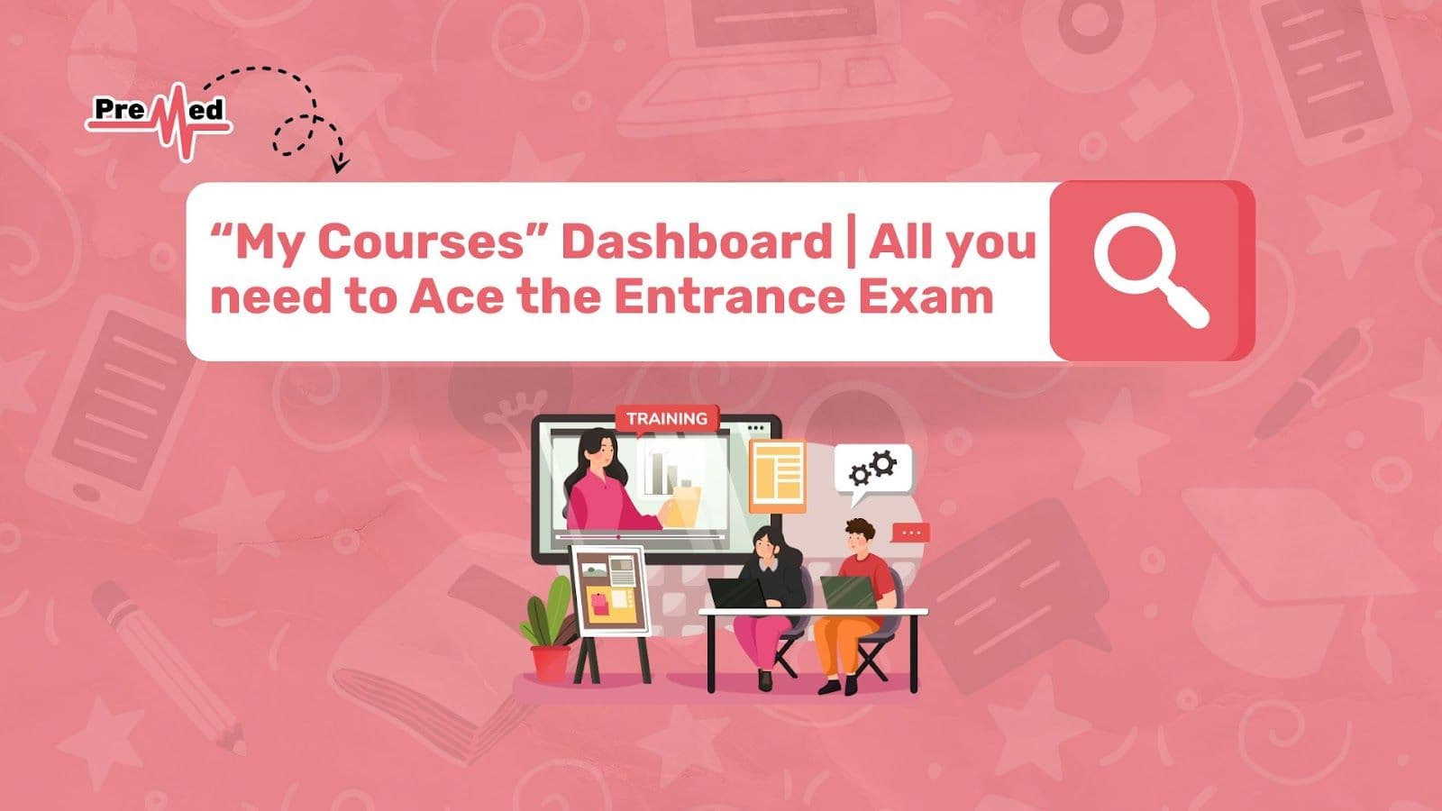 my courses dashboard on premed.pk website