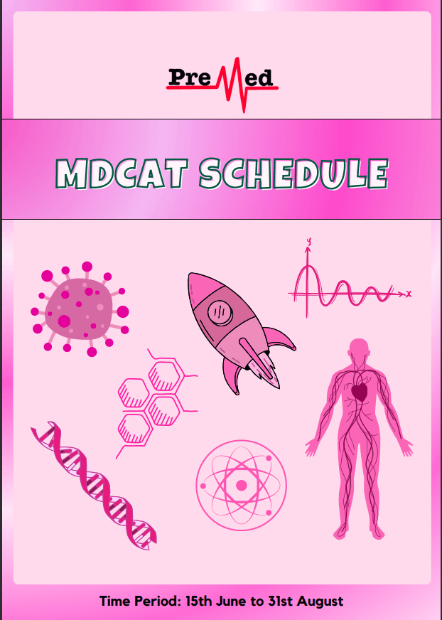 MDCAT Schedule - 15th June - 31st August